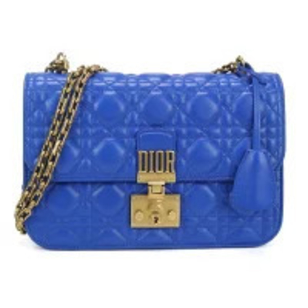 Christian Dior Shoulder Bag Addict Chain Blue Crossbody